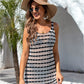 Tied Openwork Scoop Neck Wide Strap Cover-Up