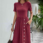 Button Detail Tee Dress with Pockets