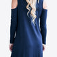 Women's Full Size Cold-Shoulder Long Sleeve Round Neck Dress