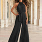 Cutout Tied Pleated Sleeveless Jumpsuit