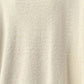 Slit V-Neck Dropped Shoulder Sweater