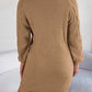 Cable-Knit Round Neck Sweater Dress