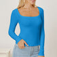 Square Neck Long Sleeve T-Shirt