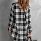 Plaid Snap Down Long Sleeve Jacket