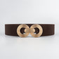 Women's Geometric Buckle Elastic Wide Belt