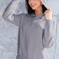 Cable Knit Long Sleeve Hooded Sweater