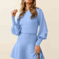 Round Neck Lantern Sleeve Sweater Dress