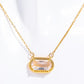 Copper 14K Gold Pleated Pendant Necklace