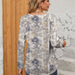 Printed Square Neck Long Sleeve Blouse