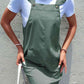 Ruffed Overall Dress with Pockets