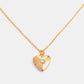 Zircon Heart Shape 14K Gold-Plated Pendant Necklace