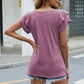 Full Size V-Neck Flutter Sleeve T-Shirt
