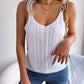 BELLAS CAMIn'TANKS Openwork Scoop Neck Knit Tank Top 🦋