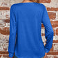 Ruched Square Neck Long Sleeve T-Shirt