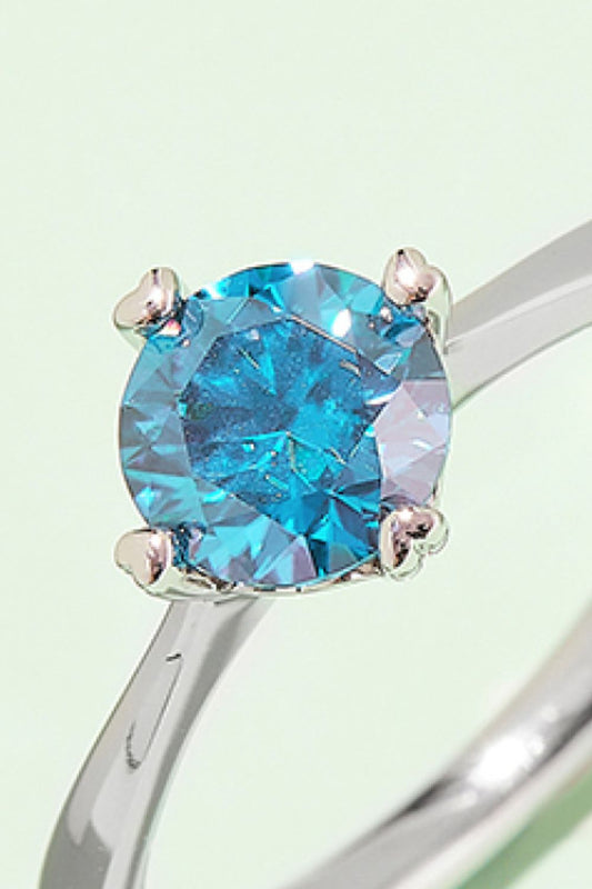 1 Carat Moissanite 925 Sterling Silver Solitaire Ring 💜