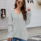 Full Size V-Neck Rib-Knit Top