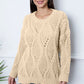 Round Neck Dropped Shoulder Sweater