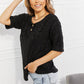 BOMBOM At The Fair Animal Textured Top in Black