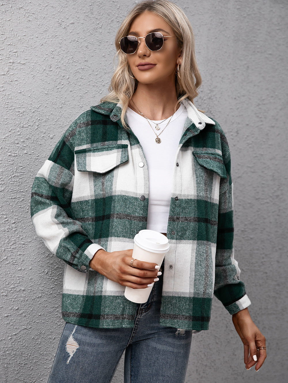 Outer Adventure Plaid Long Sleeve Shirt Jacket