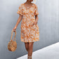 Women's Printed Button down Pocketed Dress