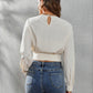 Round Neck Long Sleeve Blouse