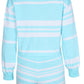 Women's SoBeautiful Striped Lantern Sleeve Knit Top and Drawstring Shorts Set