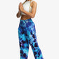 BasicBabe Tie-Dye Smocked Royal Blue Joggers