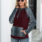 Leopard Raglan Sleeve Hoodie