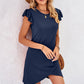 Full Size Flutter Sleeve Tulip Hem Dress