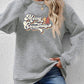 Christmas THEMED Letter Graphic Round Neck Sweatshirt