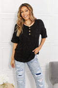 BOMBOM At The Fair Animal Textured Top in Black *
