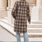 Plaid Collared Neck Long Sleeve Shirt