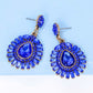 Teardrop Shape Glass Stone Dangle Earrings