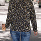 Printed Tie Neck Long Sleeve Top