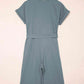DuskJumpers Tie-Waist Buttoned Cropped Jumpsuit