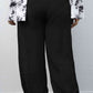 Plus Size Drawstring Black Jogger Pants