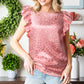 Women's SIBYL Leopard Butterfly Sleeve Blouse