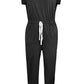 Drawstring Round Neck Sleeveless Jumpsuit