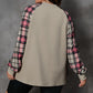 Plus Size Plaid Round Neck Long Sleeve Sweatshirt