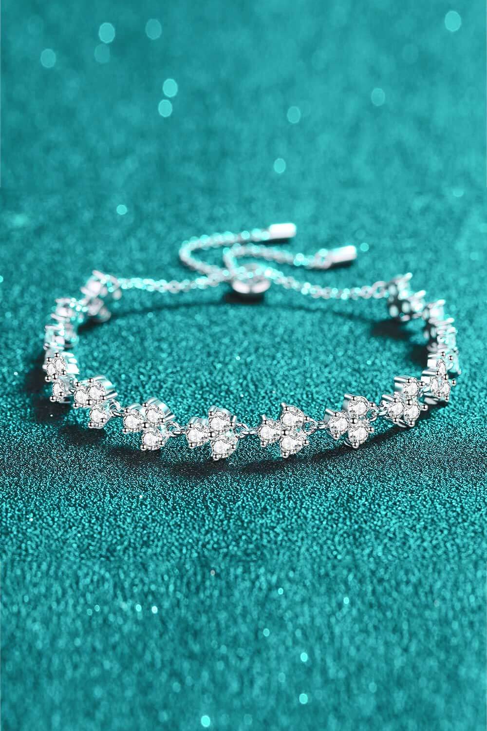 Ariel&Emaline Adjustable Moissanite Bracelet