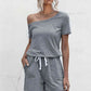 SavannahJayJumpers One Shoulder Tie Waist Romper