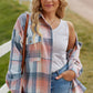 Full Size Plaid Dropped Shoulder Shacket