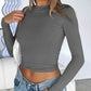 Round Neck Long-Sleeve Top