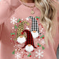 Christmas Winter Faceless Gnomes Graphic Drop Shoulder Sweatshirt