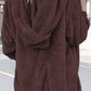 Teddy Hooded Jacket with Pockets