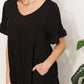 Full Size Double Take V-Neck Flounce Sleeve Tiered Dress