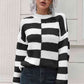 KnitwearTime Color Block Dropped Shoulder Sweater