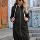 Full Size Zip-Up Longline Hoodie with Pockets