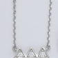 Moissanite Triangle Platinum-Plated Necklace