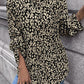 Leopard Roll-Tap Sleeve Shirt